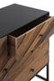 Arcón De Madera - Opbergkast 1 Deur 3 Lades - Metalen Basis