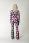 Colourful Rebel Graphic Flower Peached Flare Pants - Stretch - M