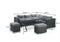 Feel Home - Alu Wicker Corner loungeset - Messina III