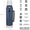 Stanley The Legendary Classic Bottle Thermosfles - 1000 ml - RVS/Zwart