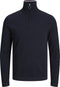 JACK&JONES JORELI KNIT HIGH NECK ZIP PS - Heren Trui - Plus Size - Donkerblauw