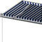 vidaXL - Luifel - vrijstaand - handmatig - uittrekbaar - 600x300 - cm - blauw - en - wit