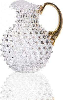 Anna Von Lipa - Waterkan Schenkkan Dots Karaf Kan Glas - Paris Hobnail 2L Crystal & Goud