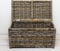 Opbergmand - Met deksel - 75x40xH40 - Rotan - Riet - Grey