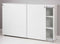 Akoestische schuifdeurkast breed 200CM diep 48CM hoogte 122CM bladkleur Speciale Kleur framekleur Antraciet (Ral 7016)