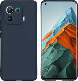 iMoshion Hoesje Geschikt voor Xiaomi Mi 11 Pro Hoesje Siliconen - iMoshion Color Backcover - Donkerblauw