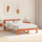 vidaXL - Ligbed - met - Hoofdeinde - Gewaxte - Bruin - 135x190 - cm - Massief - Grenenhout