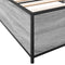 vidaXL - Bedframe - bewerkt - hout - en - metaal - grijs - sonoma - eiken - 90x190 - cm