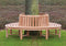 VKT Tuinbank Teak Boombank, Binnen-/buitendiameter: 110/220 cm, Hoogte 90 cm, Zithoogte 46 cm. Inclusief bevestigingsmaterialen