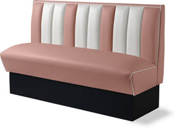 Bel Air Dinerbank Single Booth HW-150 Dusty Rose