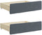 vidaXL - Bedlades - 2 - st - Bewerkt - hout - en - fluweel - donkergrijs