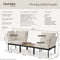 tectake® Magaluf - Loungeset - 5-in-1 tuinset met aluminiumframe - 2 fauteuils en salontafel - Antraciet
