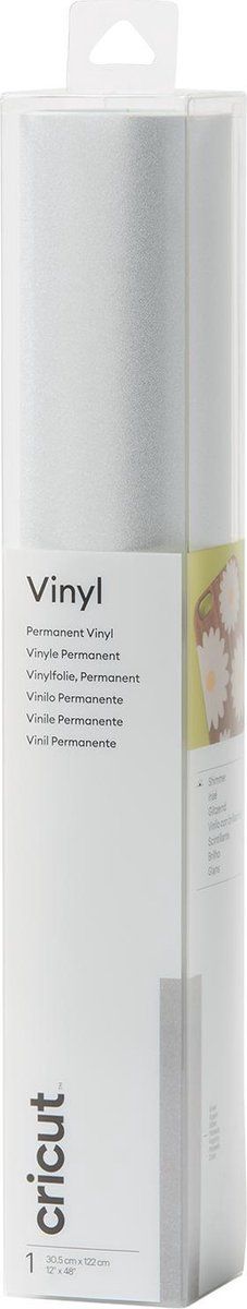 Cricut Premium Vinyl - Permanent Glitter Vinyl - 30x120cm - Zilver