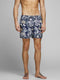 JACK&JONES JJIARUBA JJSWIMSHORTS - Heren Zwembroek - Bloemenprint - Navy Blazer