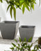 ZELI - Plantenbak - Donkergrijs - 34 cm - Polyresin