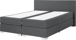 PRESIDENT - Boxspring - Donkergrijs - 160 x 200 cm - Polyester