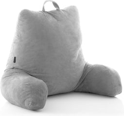 InnovaGoods Huggilow - Leeskussen met armsteunen - Ergonomisch ontwerp - Grijs