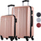 Slazenger Kofferset 2 Delig - Ruimbagage Koffer (71L) en Handbagage Trolley (26L) - Hardcase met Cijferslot - Roze (2 delig)