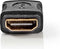 Nedis CVGB34900BK - HDMI Koppeling - Verbindt twee HDMI-kabels - Goud Zwart