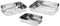 Excellent Houseware Braadsledes/ovenschalen - set van 3x stuks - rvs metaal - zilver - Vlees braden - Braadpan