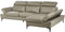 FARILA - Hoekbank - Taupe - Linkszijdig - Leer