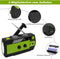 Nigecue Solar Radio, draagbare zwengelradio, dynamoradio met AM / FM, geïntegreerde 4000 mAh oplaadbare batterij, 4 modi, LED-zaklamp, LED-leeslampje met bewegingssensor, SOS-alarm voor noodgevallen buitenshuis