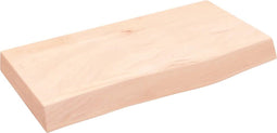vidaXL - Wandschap - 60x30x(2-6) - cm - onbehandeld - massief - eikenhout