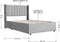 Juskys Savona - Gestoffeerd bed - 200 x 140 cm - Lichtgrijs - Incl. bedlade