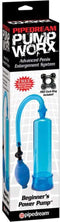 Pipedream Wanachi - Pump Worx - Beginners Power Pump Blue - Penispomp - Blauw - Ø 6 cm
