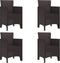 vidaXL - Tuinstoelen - 4 - stuks - Bruin - Poly - Rieten