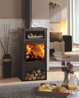 Panadero Aurora - Houtkachel - EcoDesign - Verticale design met bordenwarmers