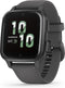 Garmin Venu Sq 2 40 mm slate aluminium rand met shadow grey behuizing en siliconen polsband