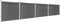 vidaXL - Schuttingpanelenset - 699x146 - cm - HKC - zwart
