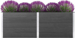 vidaXL - Plantenbak - verhoogd - 250x50x91 - cm - HKC - grijs