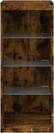 vidaXL - Dressoir - met - LED-verlichting - 41x37x100 - cm - gerookt - eikenkleurig