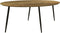 Tafel Bern ovaal swiss edge - 180x100x76 - Naturel/zwart - Mangohout/metaal