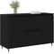 vidaXL - Dressoir - met - Deuren - & - Lades - Zwart - Eiken - 101,5x35x70 - cm