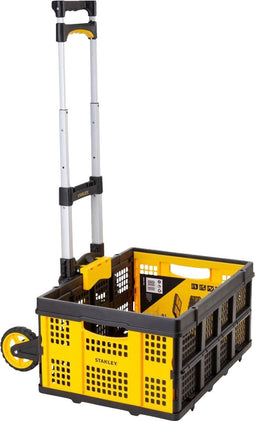 STANLEY FT501/FT505 - Opvouwbare Steekwagen & Vouwkrat - Max. belastbaarheid 70kg/25kg - Zwart/Geel