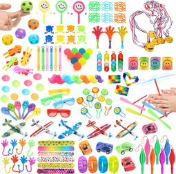 Partizzle 150x Traktatie Uitdeelcadeautjes Pakket - Fidget Toys - 24 Soorten Speelgoed - Carnaval Grabbelton Cadeautjes (150 stuks)
