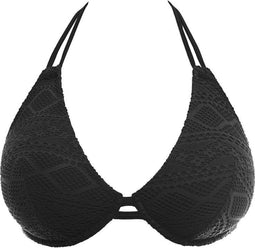 Freya Sundance Halter bikini - Maat 65D - Gehaakt ontwerp - Zwart
