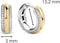 TI SENTO Dames Oorbellen - 925 zilver - Zirkonia met geel verguld - 7786ZY