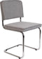 Zuiver Ridge Rib Eetkamerstoelen Lichtgrijs - Set van 2