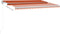 vidaXL - Luifel - automatisch - met - LED - windsensor - 450x300 - cm - oranje - bruin