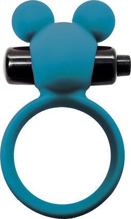Vibrerende cockring waterdicht met clitoris stimulator - blauw