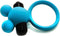 Vibrerende cockring waterdicht met clitoris stimulator - blauw