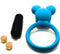 Vibrerende cockring waterdicht met clitoris stimulator - blauw