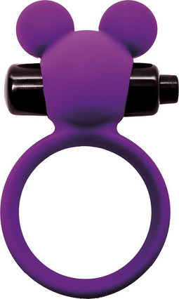 Vibrerende cockring waterdicht met clitoris stimulator - paars