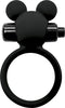 Vibrerende cockring waterdicht met clitoris stimulator - zwart