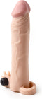 Vibrerende Penis Sleeve die echt aanvoelt - 19 cm - beige