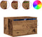 vidaXL - Nachtkastje - met - LED - Wandmontage - Oude - Hout - 50x36x30 - cm